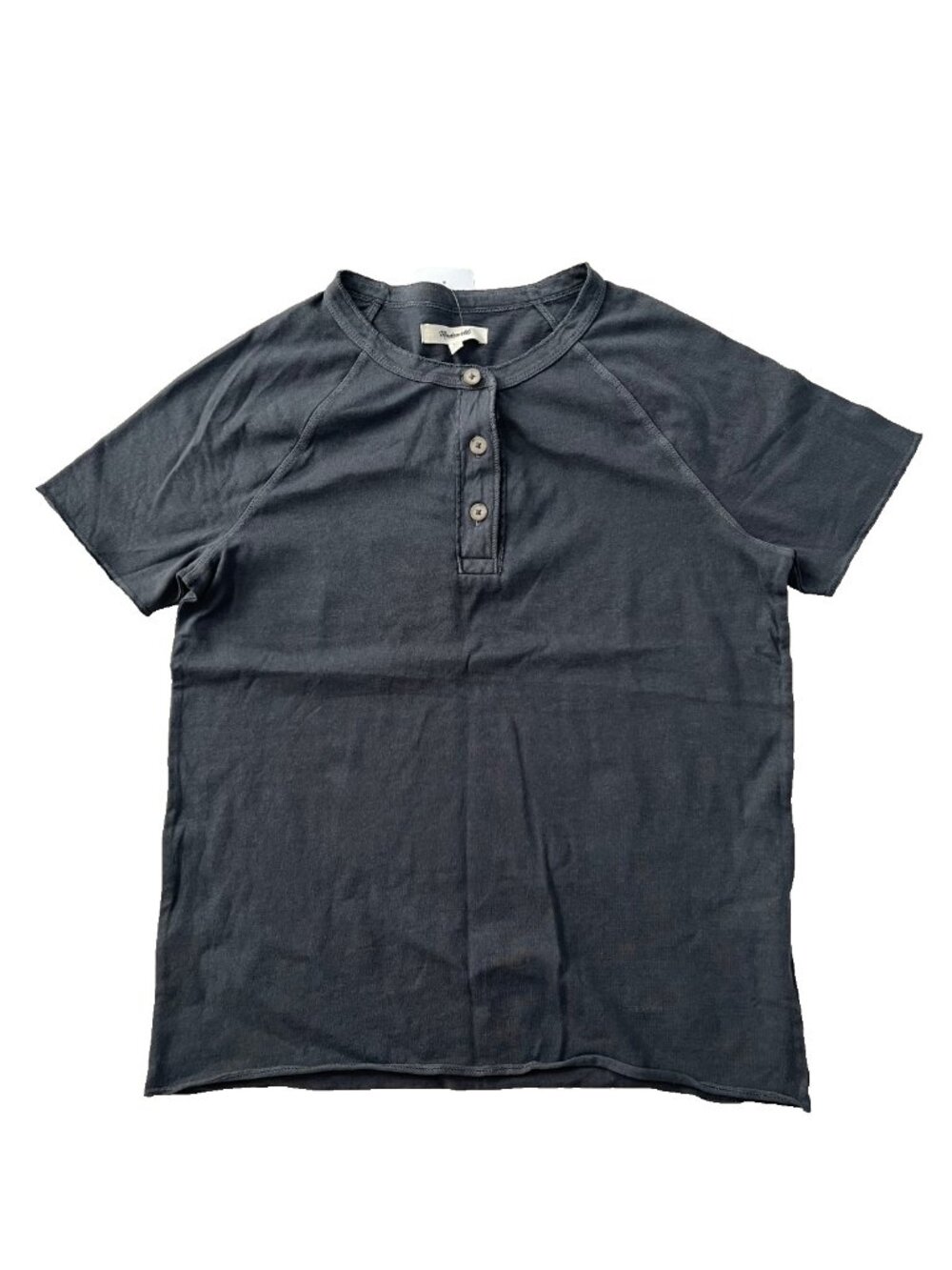 Madewell Bells Cotton Henley T-Shirt Grey ( XS )